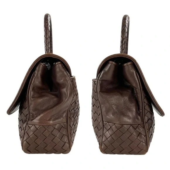 Auth. Bottega Veneta Vintage Intrecciato Leather Handbag - Picture 4 of 8